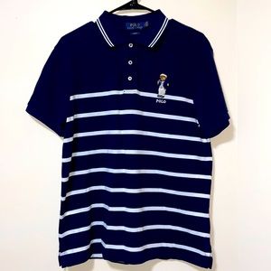 NWT Polo Ralph Lauren Polo Stripe Bear Design Rare